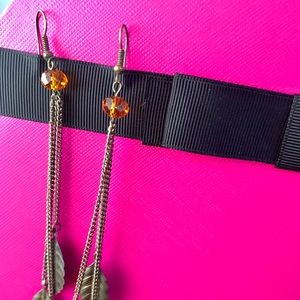 Long earrings, very light.